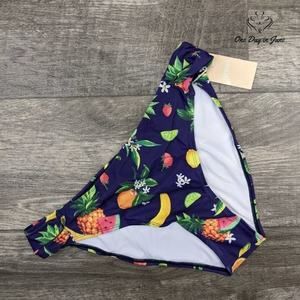 Veceney Ruched Side Bikini Bottom Size L